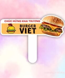 hashtag chuc mung khai truong burgerviet