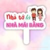 Hashtag cầm tay Nhà tớ là nhà mái bằng