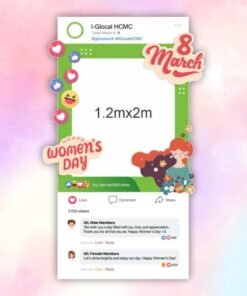 Khung chụp hình ngày Quốc tế Phụ nữ 8/3 công ty I-Glocal HCMC