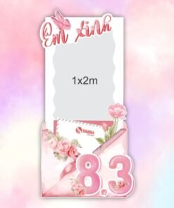 Khung check in 8/3 'em xinh' công ty SIMBA