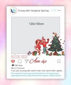 Khung check in Giáng sinh Trung tâm Hospice Spring
