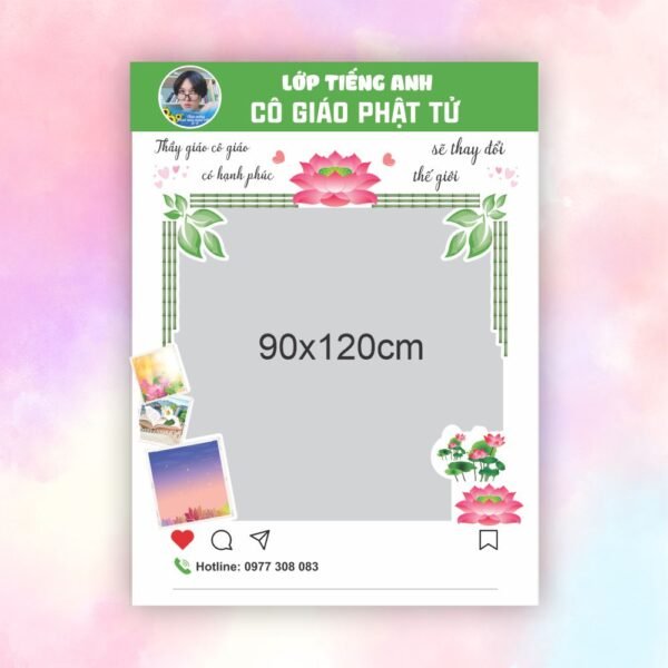 Khung check in lớp Tiếng Anh