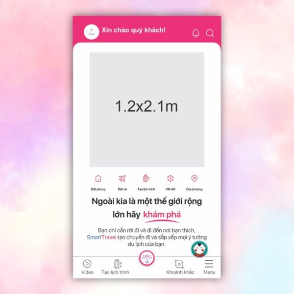 Khung check in công ty du lịch Smart Travel