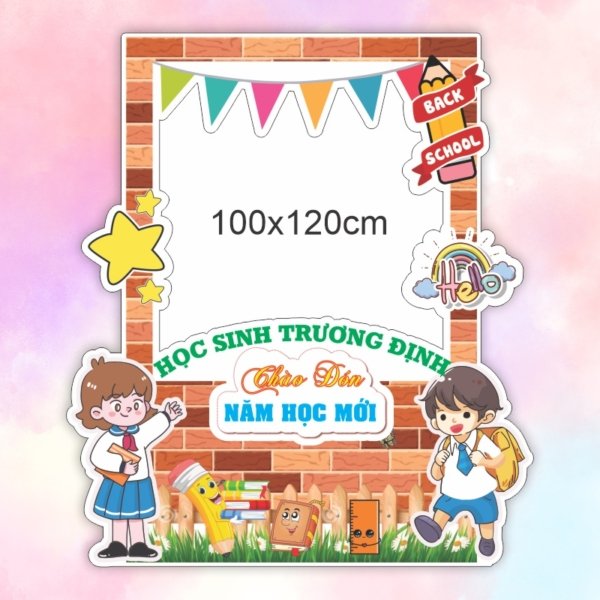 Khung chụp hình chào đón năm học mới