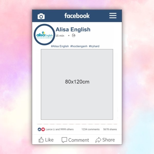 Khung chụp hình Facebook Alisa English
