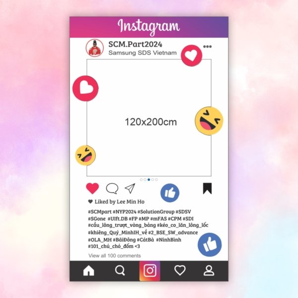 Khung chụp hình instagram sự kiện SCM