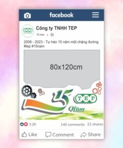 Khung chụp hình kỷ niệm 15 năm thành lập Công ty TEP