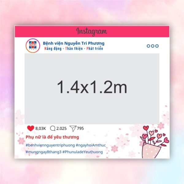 Khung instagram mừng ngày 8/3 Bệnh viện Nguyễn Tri Phương