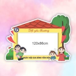 Khung chụp hình sự kiện Ngày hội gia đình Trường THPT Yên Hòa