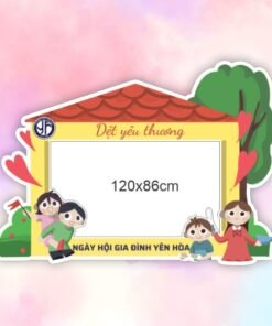 Khung chụp hình sự kiện Ngày hội gia đình Trường THPT Yên Hòa