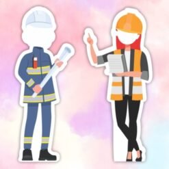 Standee mô hình người kỹ sư xây dựng