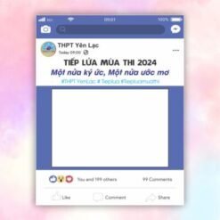 Khung check in tiếp sức mùa thi trường THPT Yên Lạc