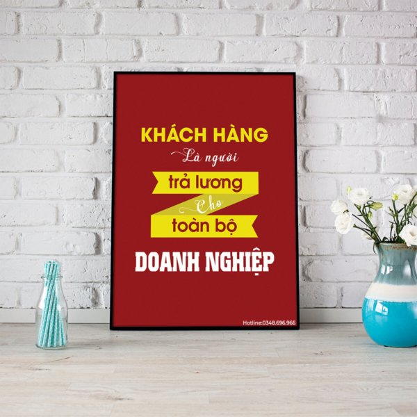 Tranh văn phòng khách hàng là người trả lương cho toàn bộ doanh nghiệp