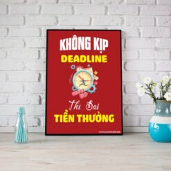 Tranh văn phòng không kịp deadline thì bai tiền thưởng