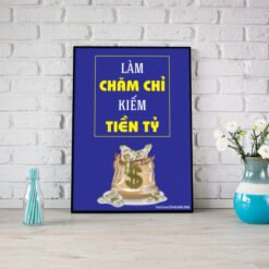 Tranh văn phòng làm chăm chỉ kiếm tiền tỷ