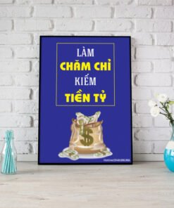 Tranh văn phòng làm chăm chỉ kiếm tiền tỷ