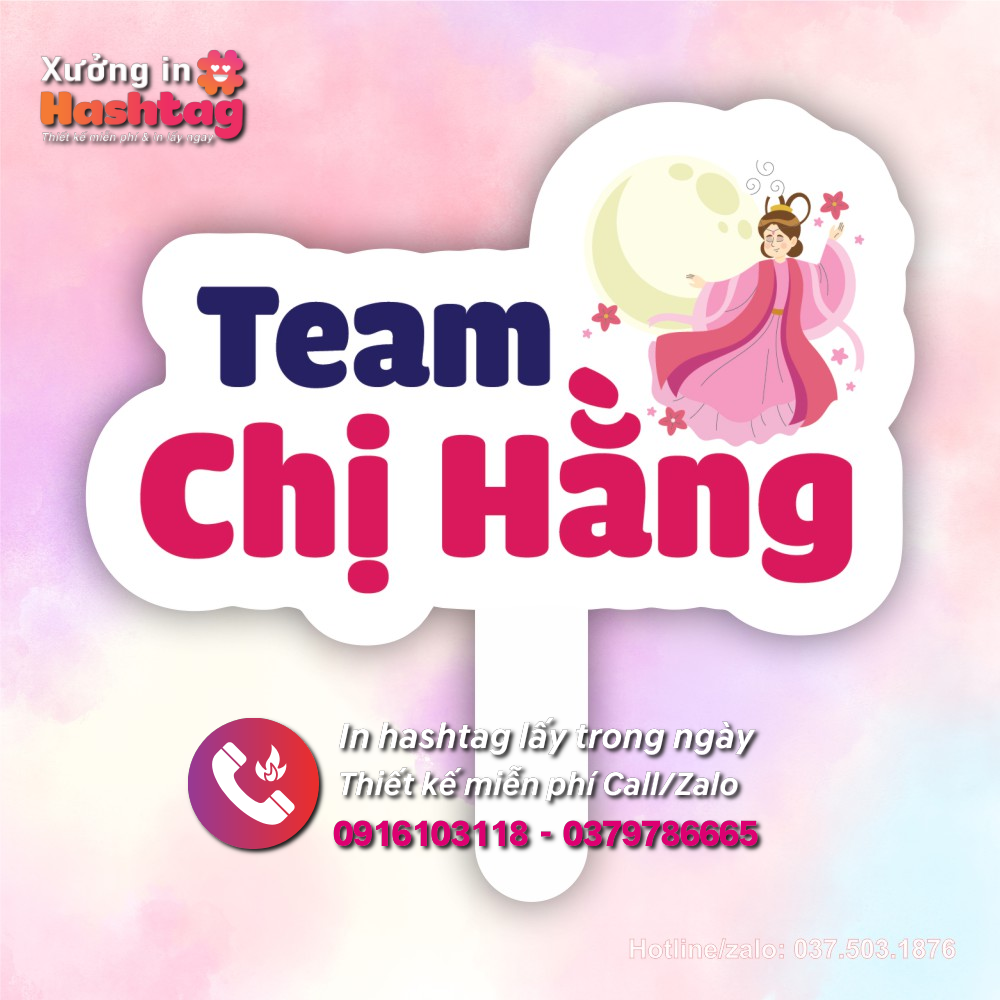 hashtag cầm tay team chị hằng