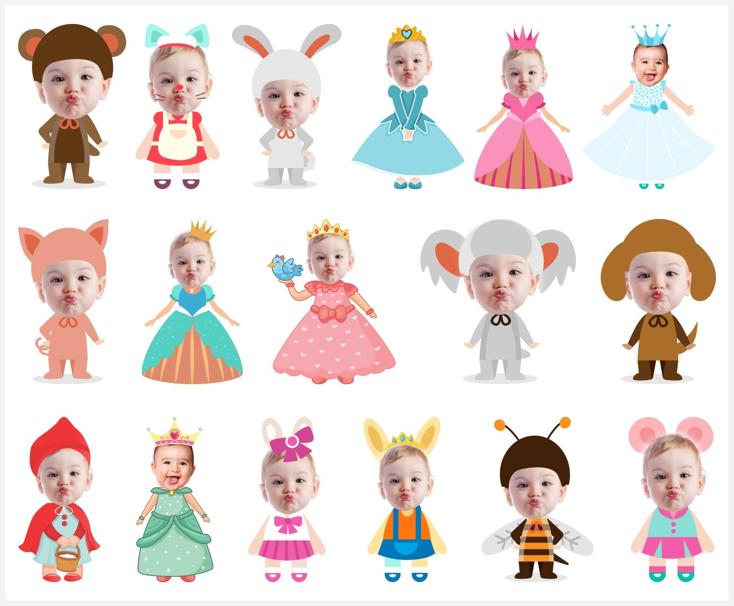 Chipi ghép hình sinh nhật bé gái