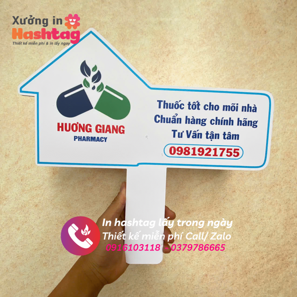 Kích Thước Hashtag Cầm Tay Nhà Thuốc Chuẩn