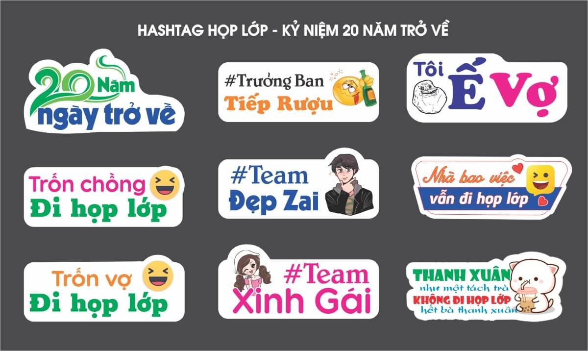 Hashtag Họp Lớp 20 Năm
