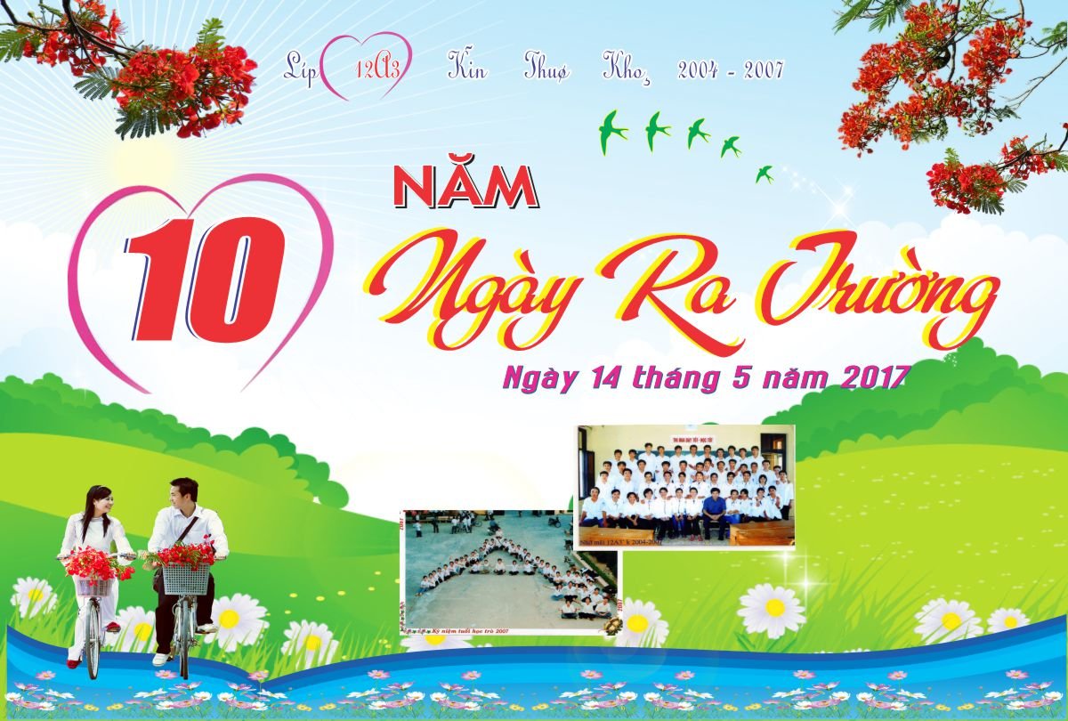 Backdrop 10 năm ngày ra trường