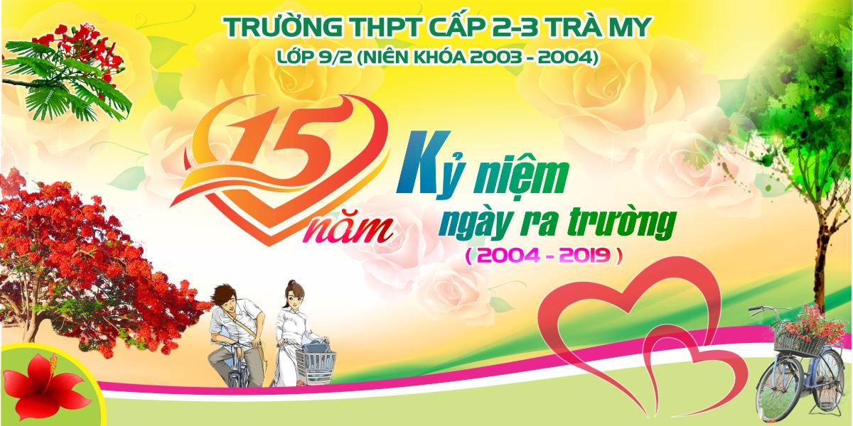 Backdrop 15 năm kỷ niệm ngày ra trường