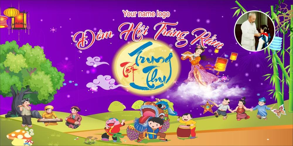 Backdrop đêm hội trăng rằm (mẫu tt008)