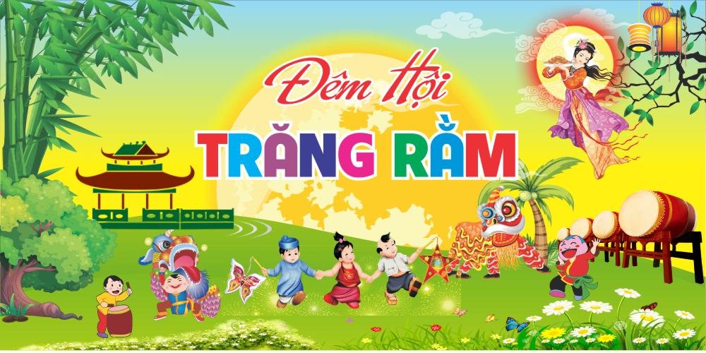 Backdrop đêm hội trăng rằm mẫu tt030