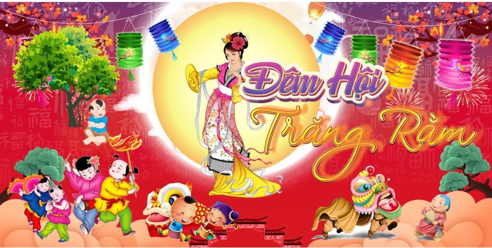 Backdrop đêm hội trăng rằm mẫu tt031