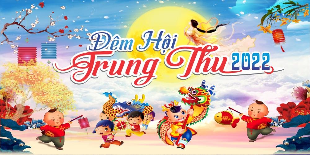 Backdrop đêm hội trung thu (mẫu tt009)