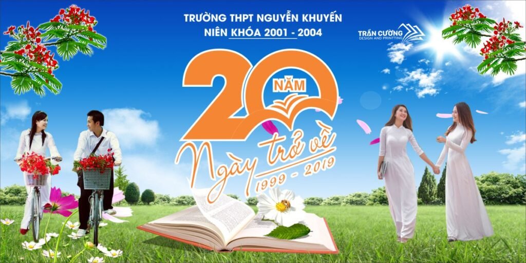 Backdrop họp lớp 20 năm ngày trở về