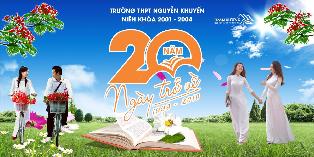 Backdrop họp lớp 20 năm ngày trở về