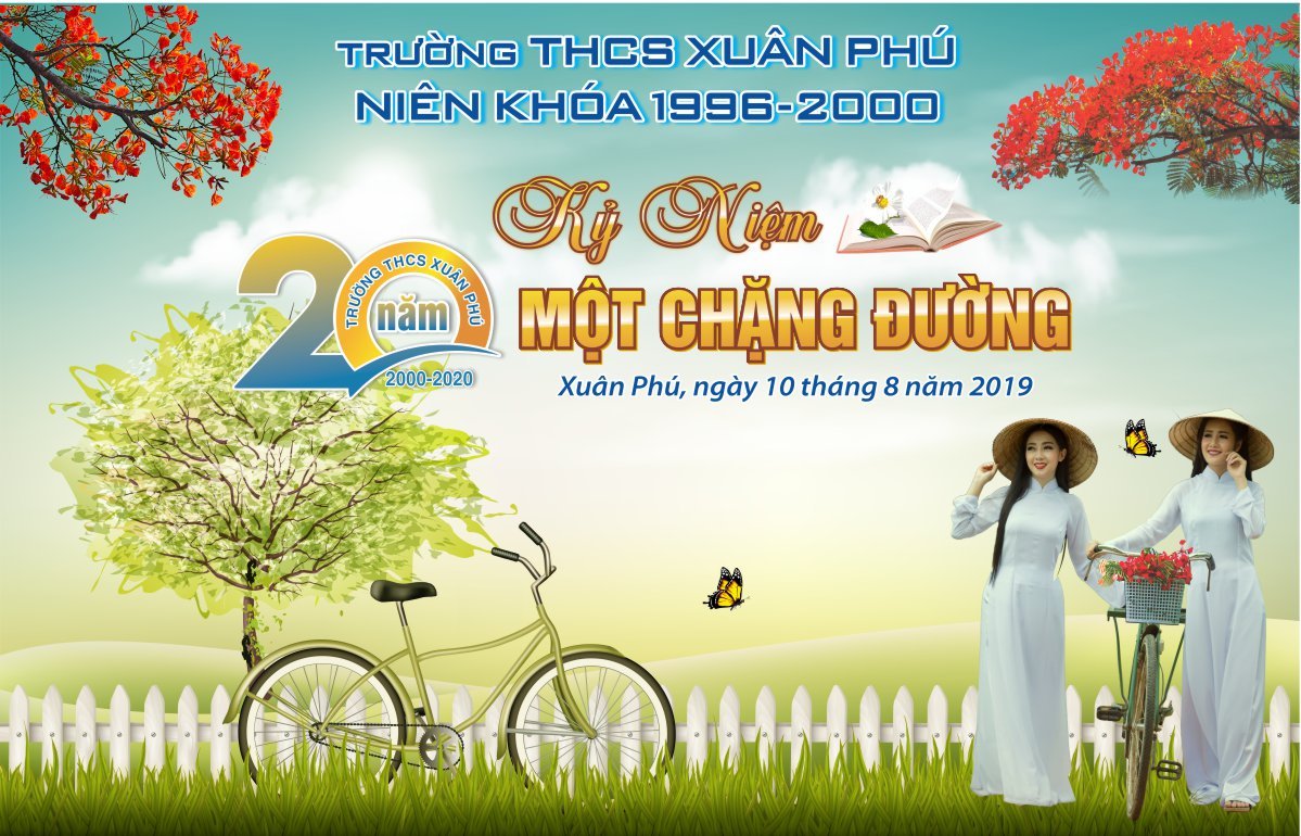 Backdrop kỷ niệm 20 năm ngày ra trường