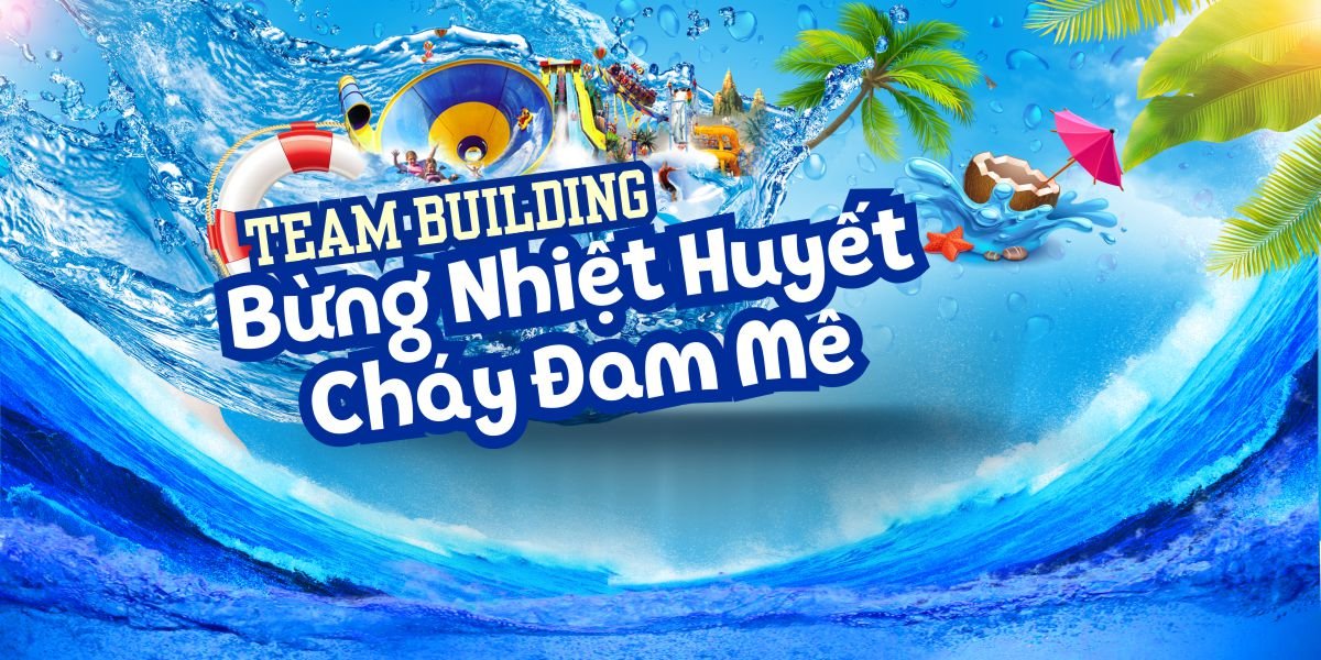 Backdrop team building bừng nhiệt huyết cháy đam mê