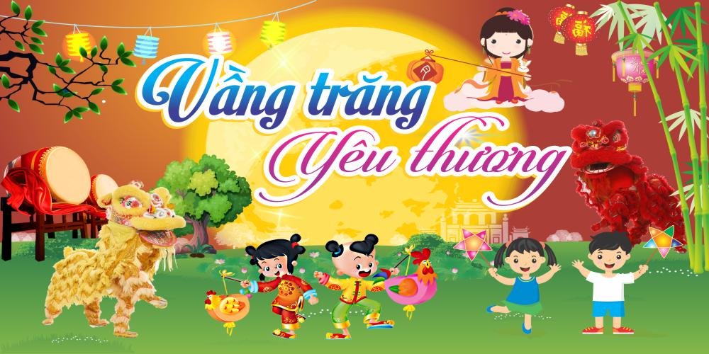 Backdrop vầng trăng yêu thương mẫu tt045