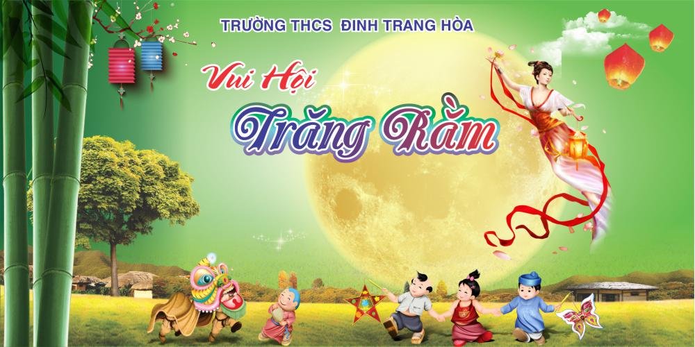 Backdrop vui hội trăng rằm (mẫu tt017)