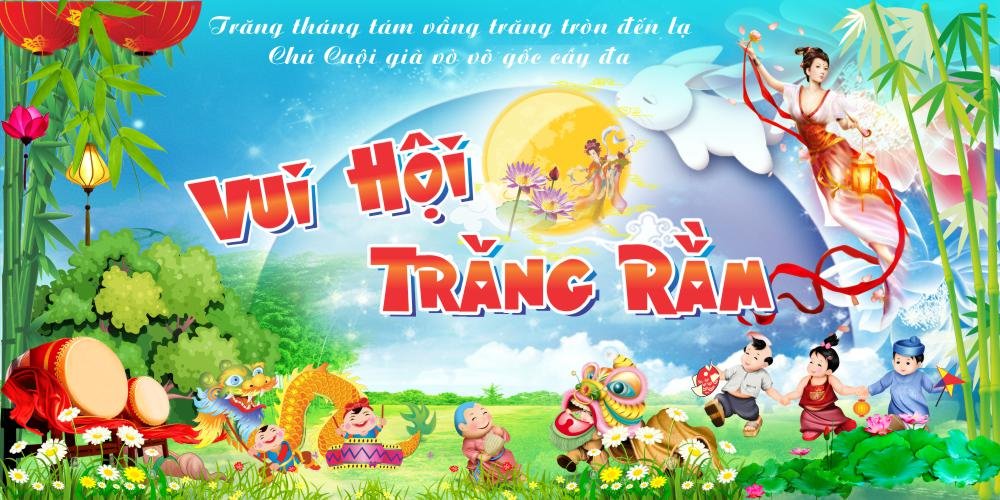 Backdrop vui hội trăng rằm mẫu tt049
