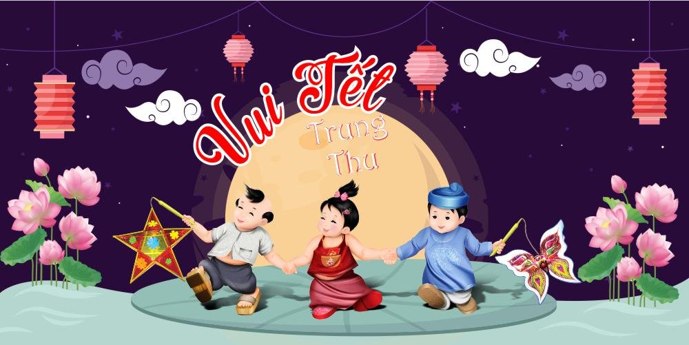 Backdrop vui tết trung thu (mẫu tt018)