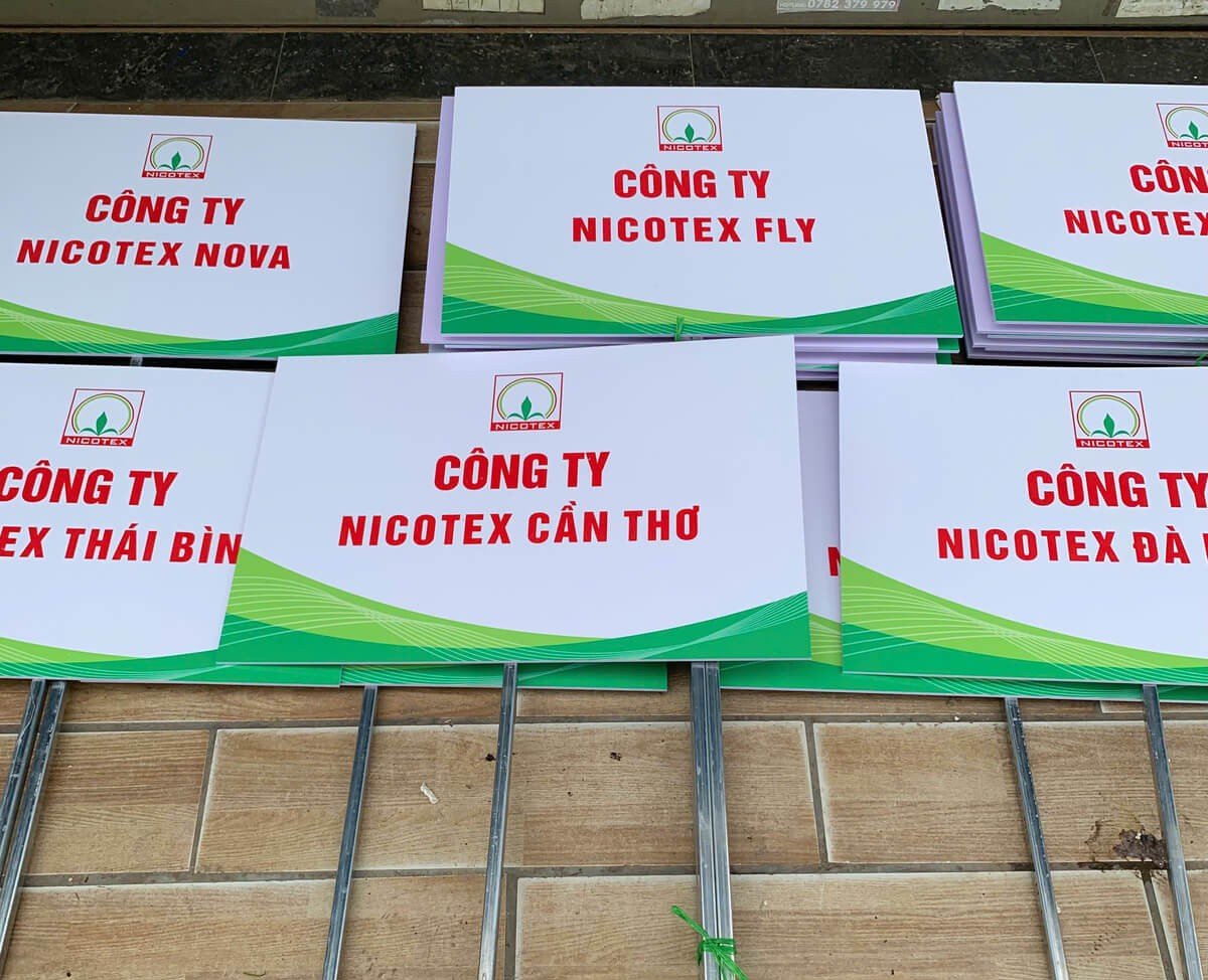 Bảng dẫn đoàn Công ty NICOTEX