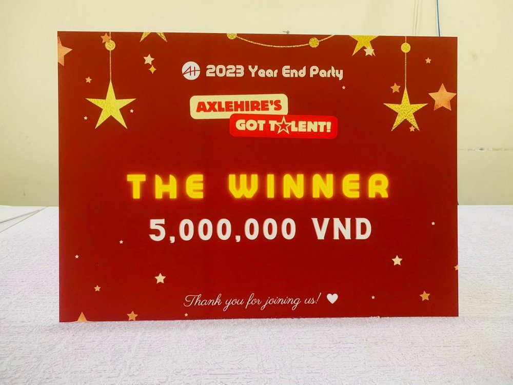 In bảng trao giải thưởng