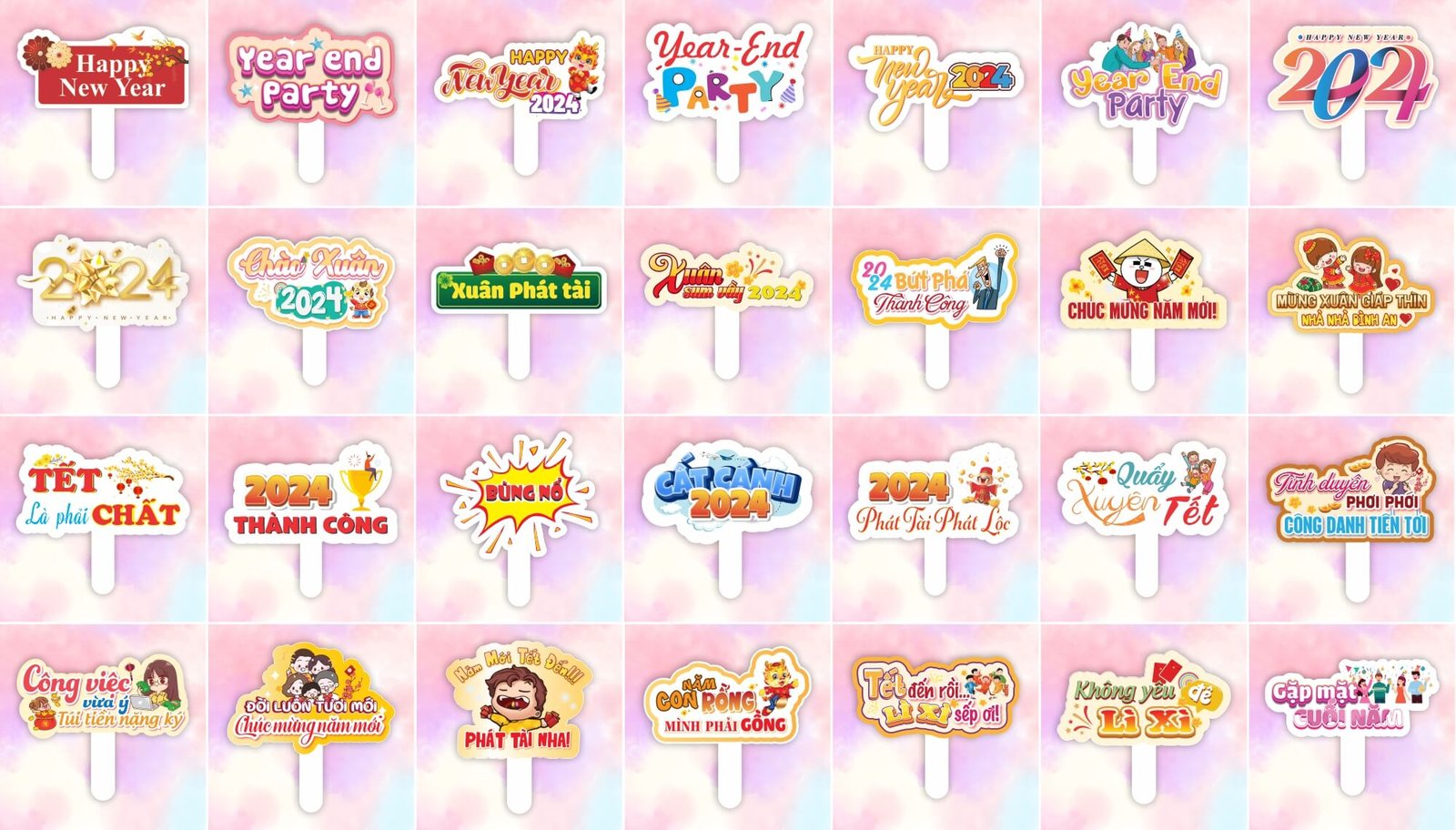 Hashtag cầm tay tết, hashtag happy new year