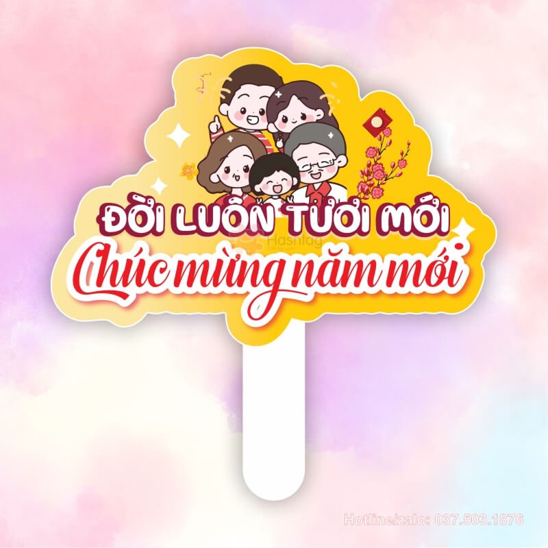 Hashtag đời luôn tươi mới, chúc mừng năm mới