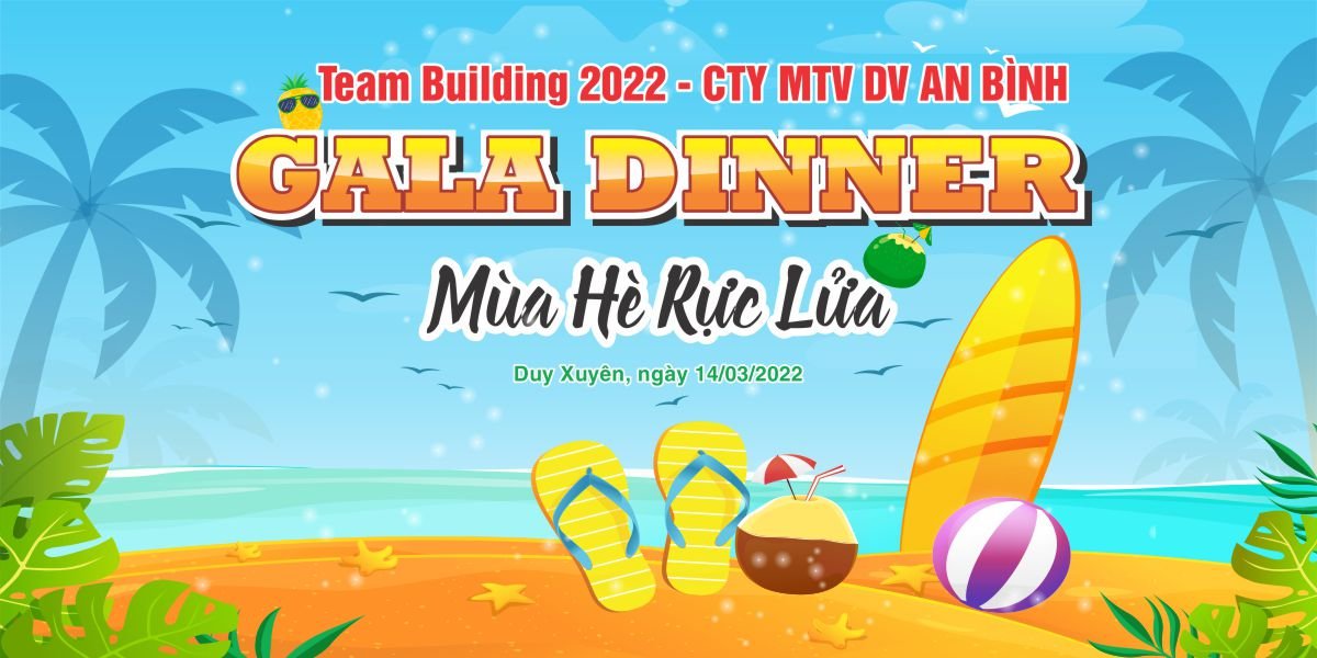 Backdrop gala dinner mùa hè rực lửa