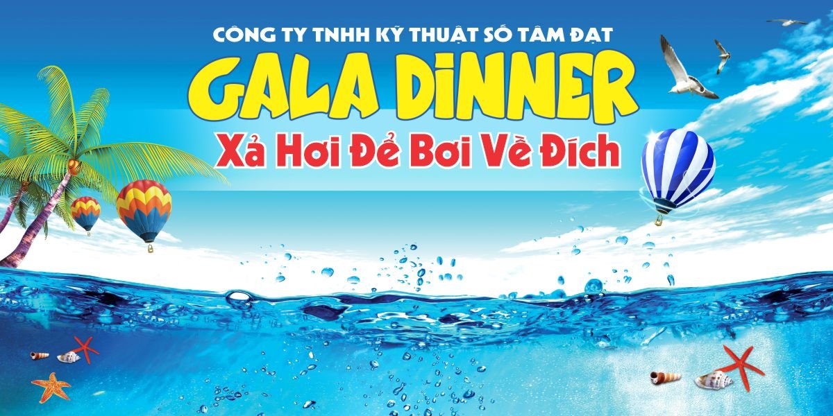 Backdrop gala dinner xả hơi để bơi về đích