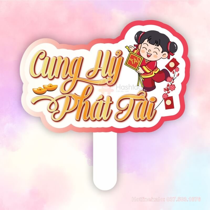 Hashtag cầm tay cung hỷ phát tài