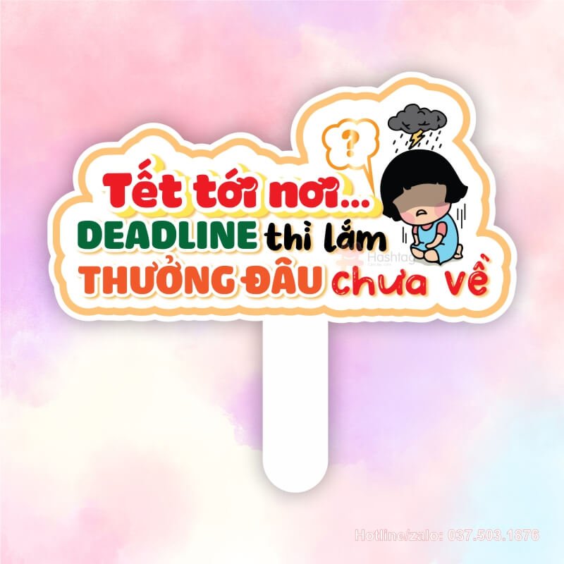 hashtag cam tay tet toi noi deadline thi lam thuong dau chua ve - xuonginhashtag.com