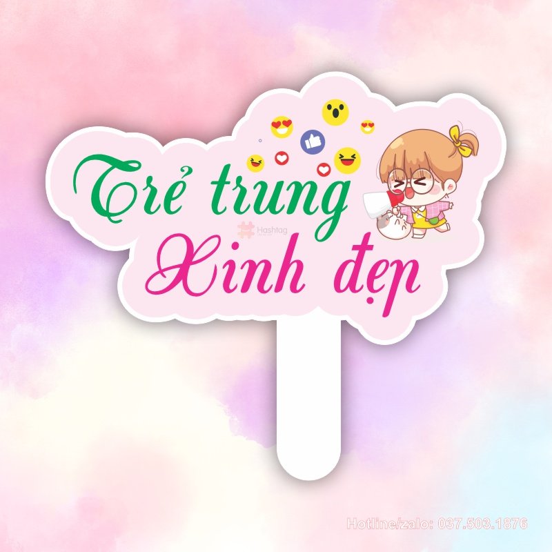 Hashtag cầm tay trẻ trung xinh đẹp