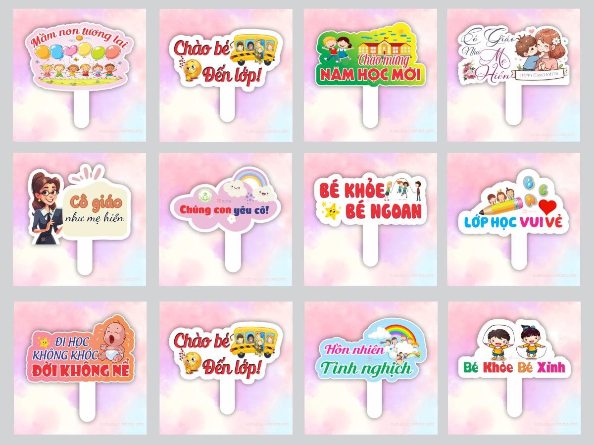 Hashtag khai giảng cho các bé mầm non