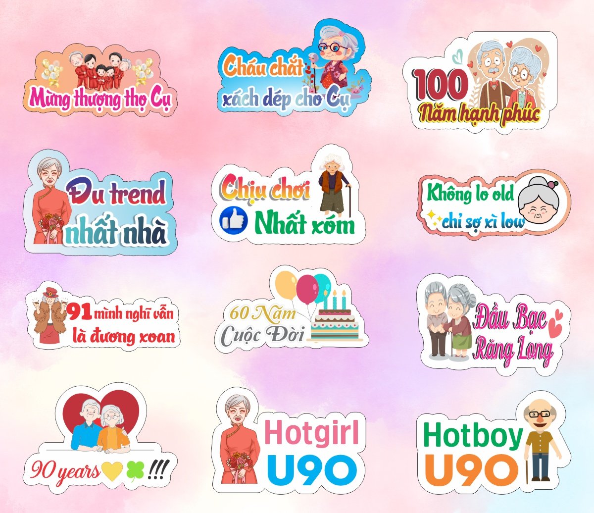 Hashtag mừng thọ