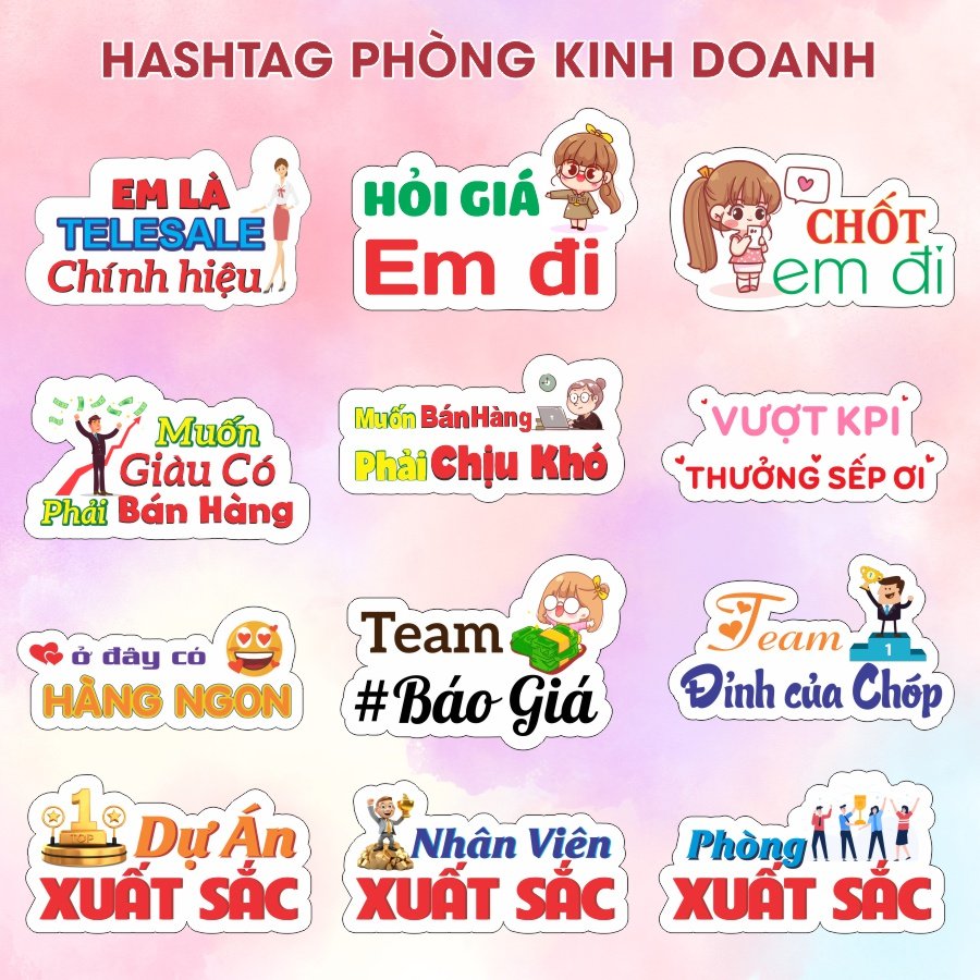 Hashtag phòng kinh doanh